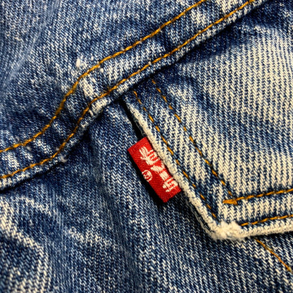 【中古品】【メンズ】 Levi's リーバイス DENIM BOA JACKET 70608-0216 デニム ボア ジャケット USA製 アウター 146-250821-as-09-izu サイズ：36R カラー：ライトインディゴ 万代Net店