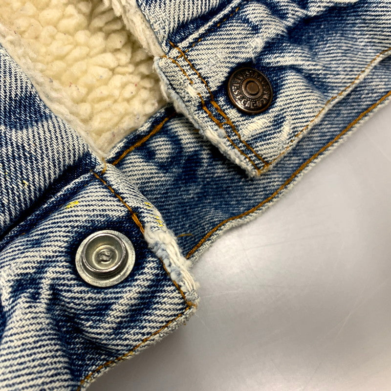 【中古品】【メンズ】 Levi's リーバイス DENIM BOA JACKET 70608-0216 デニム ボア ジャケット USA製 アウター 146-250821-as-09-izu サイズ：36R カラー：ライトインディゴ 万代Net店