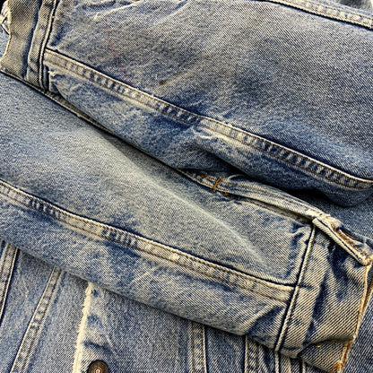 【中古品】【メンズ】 Levi's リーバイス DENIM BOA JACKET 70608-0216 デニム ボア ジャケット USA製 アウター 146-250821-as-09-izu サイズ：36R カラー：ライトインディゴ 万代Net店