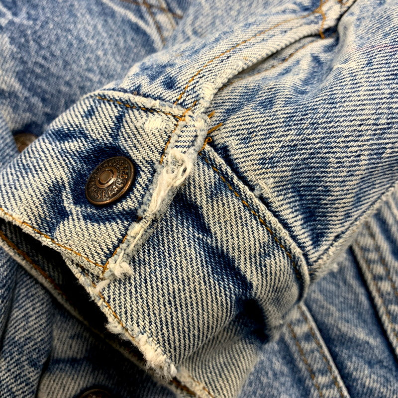 【中古品】【メンズ】 Levi's リーバイス DENIM BOA JACKET 70608-0216 デニム ボア ジャケット USA製 アウター 146-250821-as-09-izu サイズ：36R カラー：ライトインディゴ 万代Net店