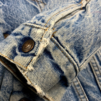 【中古品】【メンズ】 Levi's リーバイス DENIM BOA JACKET 70608-0216 デニム ボア ジャケット USA製 アウター 146-250821-as-09-izu サイズ：36R カラー：ライトインディゴ 万代Net店