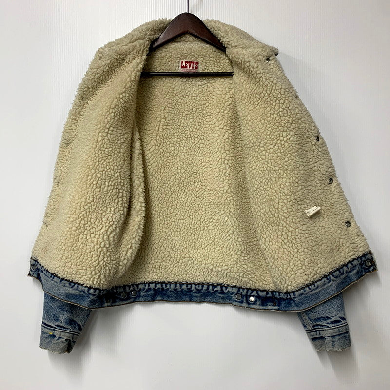 【中古品】【メンズ】 Levi's リーバイス DENIM BOA JACKET 70608-0216 デニム ボア ジャケット USA製 アウター 146-250821-as-09-izu サイズ：36R カラー：ライトインディゴ 万代Net店