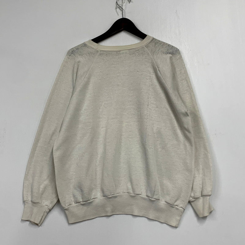 【中古品】【メンズ】 ILLINI SWEATSHIRT スウェットシャツ USA製 トリコタグ後期 長袖 トップス 146-250823-as-07-izu サイズ：L カラー：ホワイト系 万代Net店