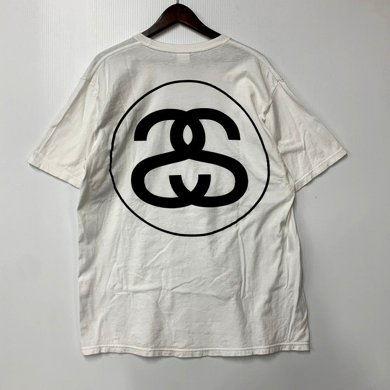 【中古品】【メンズ】 STUSSY ステューシー BIG SS LINK SS T-SHIRT ショートスリーブ Tシャツ メキシコ製 半袖 トップス 142-250821-as-06-izu サイズ：L カラー：ホワイト 万代Net店