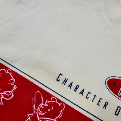 【中古品】【メンズ】 THE DISNEY STORE ディズニーストア POOH BANDED T-SHIRT Tシャツ USA製 半袖 トップス 146-250823-as-08-izu サイズ：S カラー：ホワイト 万代Net店