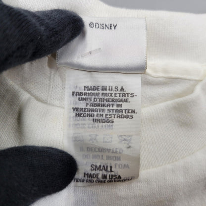 【中古品】【メンズ】 THE DISNEY STORE ディズニーストア POOH BANDED T-SHIRT Tシャツ USA製 半袖 トップス 146-250823-as-08-izu サイズ：S カラー：ホワイト 万代Net店