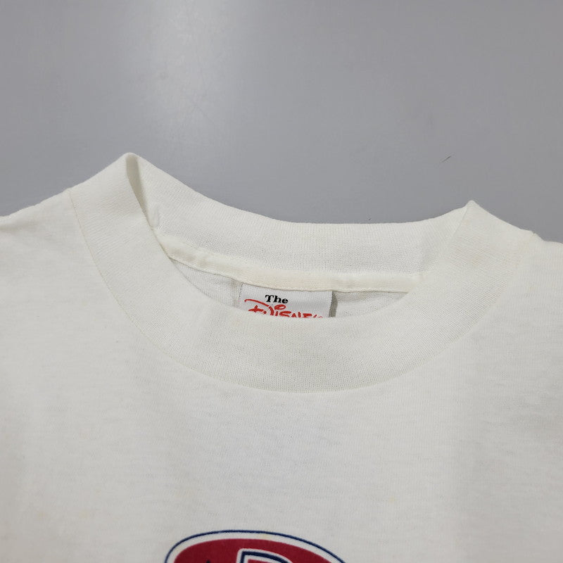 【中古品】【メンズ】 THE DISNEY STORE ディズニーストア POOH BANDED T-SHIRT Tシャツ USA製 半袖 トップス 146-250823-as-08-izu サイズ：S カラー：ホワイト 万代Net店