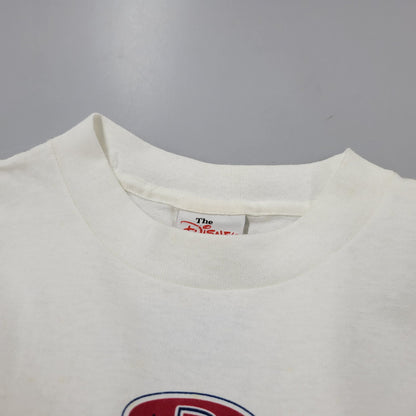 【中古品】【メンズ】 THE DISNEY STORE ディズニーストア POOH BANDED T-SHIRT Tシャツ USA製 半袖 トップス 146-250823-as-08-izu サイズ：S カラー：ホワイト 万代Net店