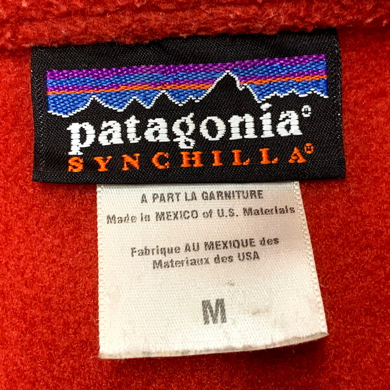 【中古品】【メンズ】 patagonia パタゴニア SYNCHILLA HALF ZIP FLEECE PULLOVER 25735F4 シンチラ ハーフ ジップ フリース プルオーバー 長袖 トップス 144-250822-ay-08-izu サイズ：M カラー：ダークレッド 万代Net店