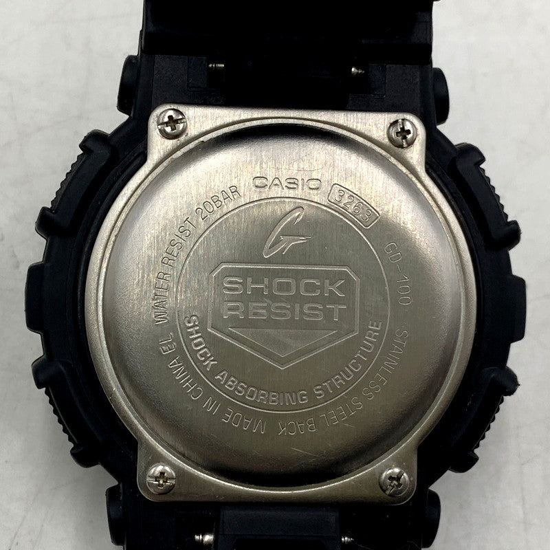 【中古品】【メンズ】 G-SHOCK ジーショック GD-100-1BJF GD-100 SERIES デジタル腕時計 196-250828-ma-15-izu サイズ：55 × 51.2 × 17.4 mm カラー：BLACK 万代Net店