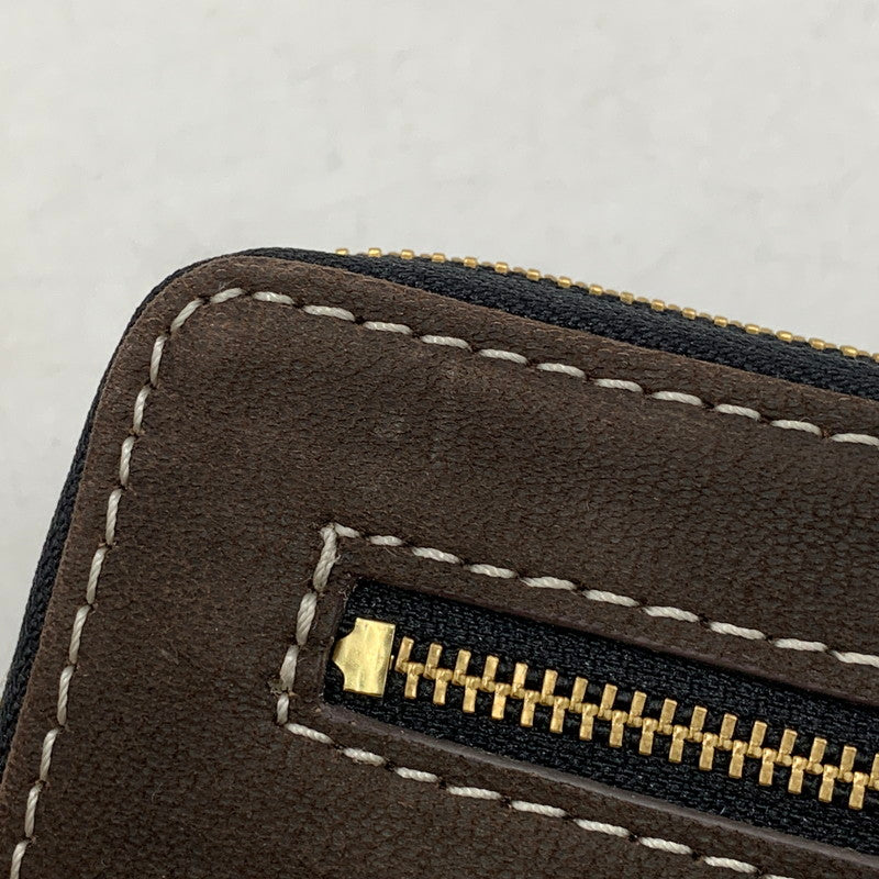 【中古品】【メンズ/レディース】 NELD ネルド CAMEL LEATHER ROUND ZIPPER LONG WALLET AN280 キャメルレザー ラウンドジッパー ロングウォレット 長財布 200-250828-as-06-izu カラー：ブラウン 万代Net店