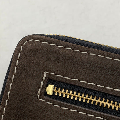 【中古品】【メンズ/レディース】 NELD ネルド CAMEL LEATHER ROUND ZIPPER LONG WALLET AN280 キャメルレザー ラウンドジッパー ロングウォレット 長財布 200-250828-as-06-izu カラー：ブラウン 万代Net店