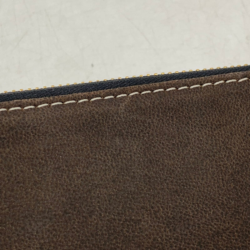 【中古品】【メンズ/レディース】 NELD ネルド CAMEL LEATHER ROUND ZIPPER LONG WALLET AN280 キャメルレザー ラウンドジッパー ロングウォレット 長財布 200-250828-as-06-izu カラー：ブラウン 万代Net店