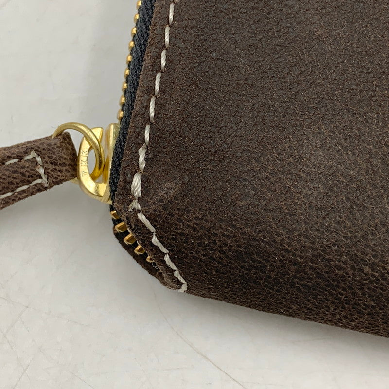 【中古品】【メンズ/レディース】 NELD ネルド CAMEL LEATHER ROUND ZIPPER LONG WALLET AN280 キャメルレザー ラウンドジッパー ロングウォレット 長財布 200-250828-as-06-izu カラー：ブラウン 万代Net店