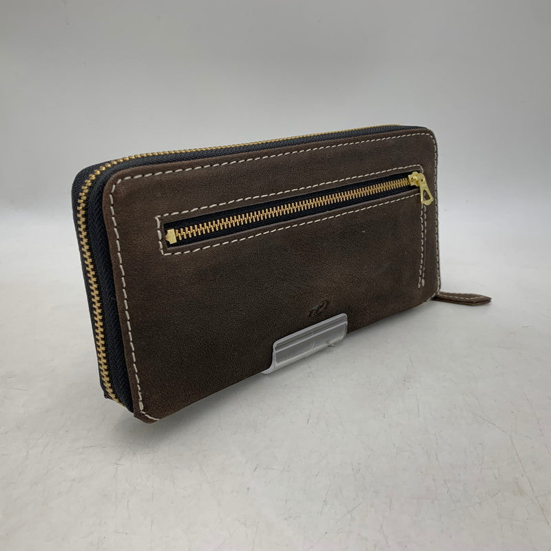【中古品】【メンズ/レディース】 NELD ネルド CAMEL LEATHER ROUND ZIPPER LONG WALLET AN280 キャメルレザー ラウンドジッパー ロングウォレット 長財布 200-250828-as-06-izu カラー：ブラウン 万代Net店