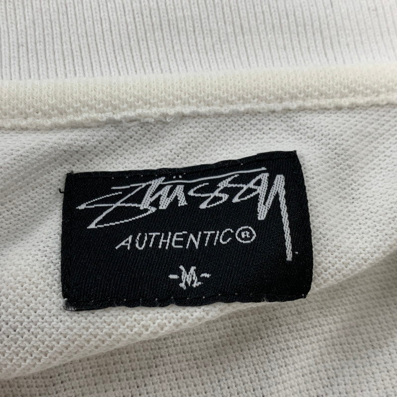 【中古品】【メンズ】 OLD STUSSY AUTHENTIC オールド ステューシー オーセンティック SS POLO SHIRT ショートスリーブ ポロシャツ トップス 半袖　 142-250826-ya-04-izu サイズ：M カラー：ホワイト 万代Net店