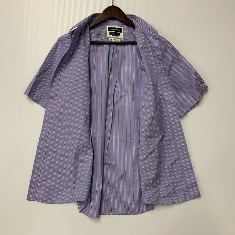 【中古品】【メンズ】 MAISON SPECIAL メゾンスペシャル ×THOMAS MASON トーマス メイソン STRIPE SS SHIRT ストライプ ショートスリーブ シャツ トップス 半袖 140-250825-ya-01-izu サイズ：46 カラー：ブルー 万代Net店