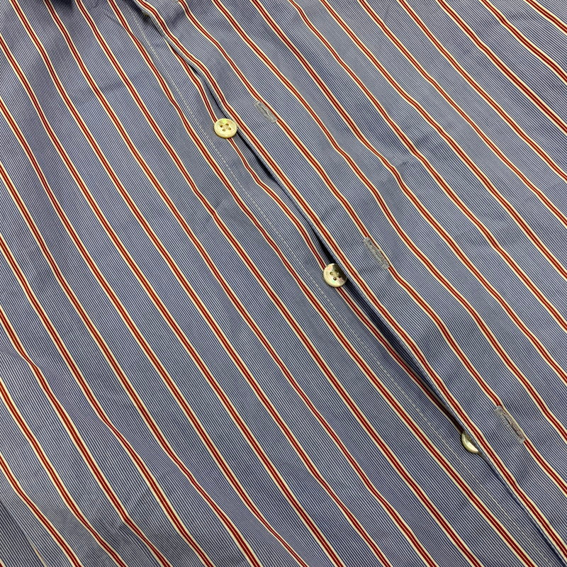 【中古品】【メンズ】 MAISON SPECIAL メゾンスペシャル ×THOMAS MASON トーマス メイソン STRIPE SS SHIRT ストライプ ショートスリーブ シャツ トップス 半袖 140-250825-ya-01-izu サイズ：46 カラー：ブルー 万代Net店