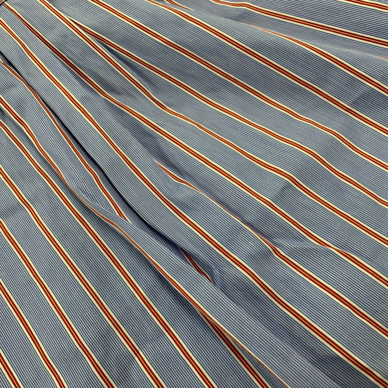 【中古品】【メンズ】 MAISON SPECIAL メゾンスペシャル ×THOMAS MASON トーマス メイソン STRIPE SS SHIRT ストライプ ショートスリーブ シャツ トップス 半袖 140-250825-ya-01-izu サイズ：46 カラー：ブルー 万代Net店