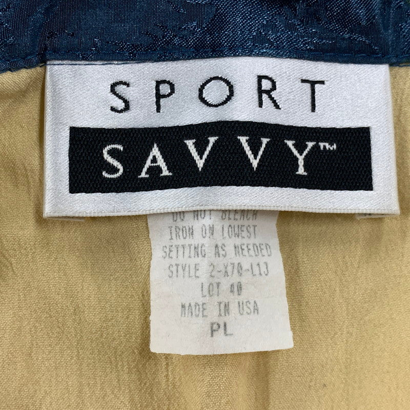 【中古品】【メンズ】 SPORT SAVVY スポーツ サヴィ USA製 FLOWER ART SATIN SWITCHING STAND COLLAR BLOUSON フラワー アート サテン スイッチング スタンド カラー ブルゾン トップス 長袖 アウター 146-250825-ya-04-izu サイズ：PL カラー：マルチカラー 万代Net店