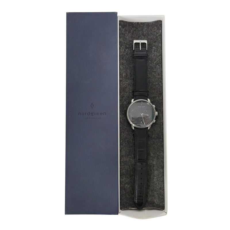 【中古品】【メンズ/レディース】 NORDGREEN ノードグリーン COPENHAGEN QUARTZ WATCH コペンハーゲン クォーツ 腕時計 197-251129-as-26-izu カラー：シルバー×ブラック 万代Net店