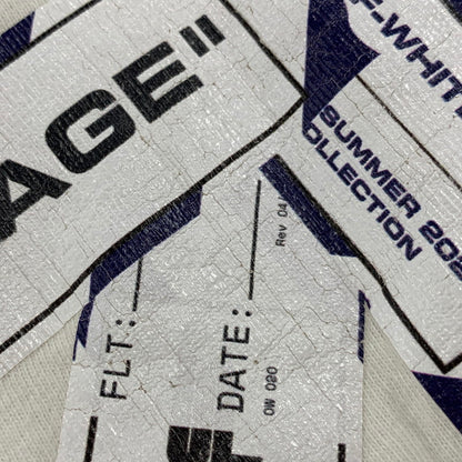 【中古品】【メンズ】 OFF-WHITE オフホワイト OMAA038S20185003 国内正規 AIRPORT TAPE エアポート テープ S/S OVER TEE ショートスリーブ オーバー Ｔシャツ トップス 半袖 142-250826-ya-09-izu サイズ：XXS カラー：WHITE 万代Net店