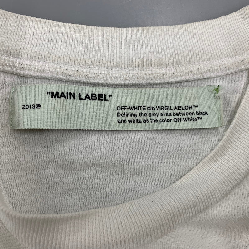 【中古品】【メンズ】 OFF-WHITE オフホワイト OMAA038S20185003 国内正規 AIRPORT TAPE エアポート テープ S/S OVER TEE ショートスリーブ オーバー Ｔシャツ トップス 半袖 142-250826-ya-09-izu サイズ：XXS カラー：WHITE 万代Net店