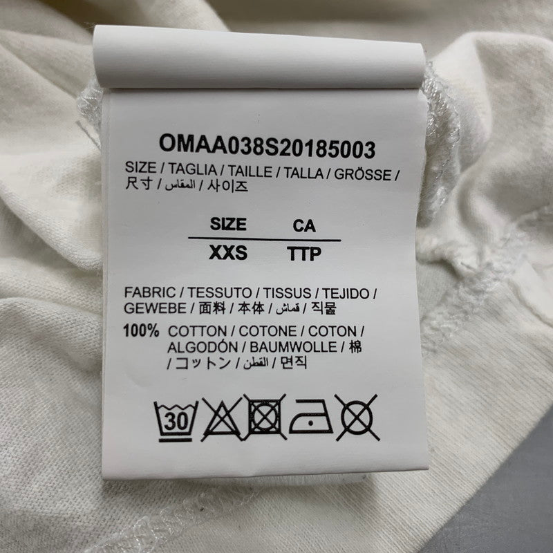 【中古品】【メンズ】 OFF-WHITE オフホワイト OMAA038S20185003 国内正規 AIRPORT TAPE エアポート テープ S/S OVER TEE ショートスリーブ オーバー Ｔシャツ トップス 半袖 142-250826-ya-09-izu サイズ：XXS カラー：WHITE 万代Net店
