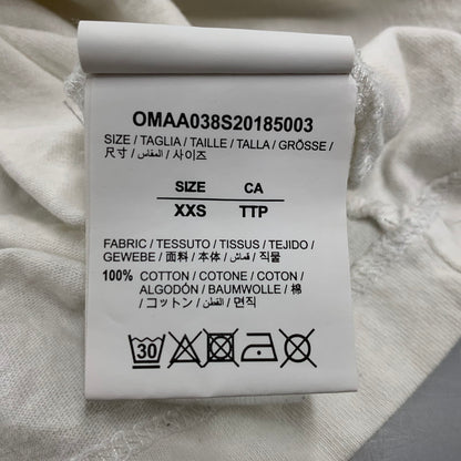 【中古品】【メンズ】 OFF-WHITE オフホワイト OMAA038S20185003 国内正規 AIRPORT TAPE エアポート テープ S/S OVER TEE ショートスリーブ オーバー Ｔシャツ トップス 半袖 142-250826-ya-09-izu サイズ：XXS カラー：WHITE 万代Net店