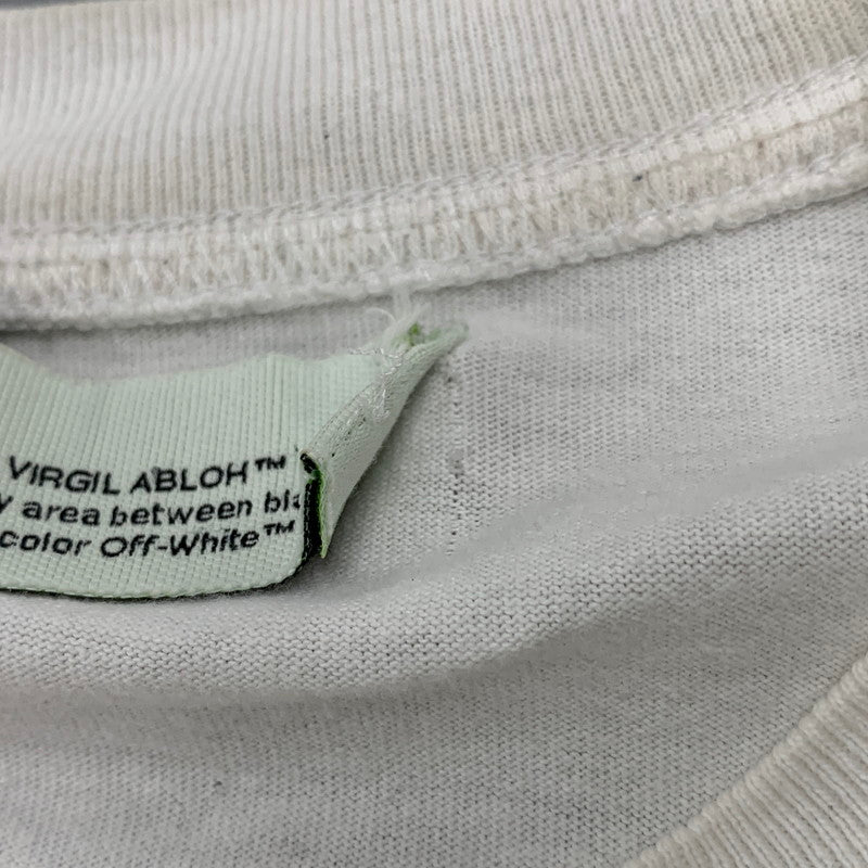 【中古品】【メンズ】 OFF-WHITE オフホワイト OMAA038S20185003 国内正規 AIRPORT TAPE エアポート テープ S/S OVER TEE ショートスリーブ オーバー Ｔシャツ トップス 半袖 142-250826-ya-09-izu サイズ：XXS カラー：WHITE 万代Net店