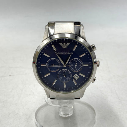【中古品】【メンズ/レディース】 CHRONOGRAPH AR-2448 クロノグラフ ブルー文字盤 腕時計 197-251116-as-12-izu カラー：ブルー×シルバー 万代Net店