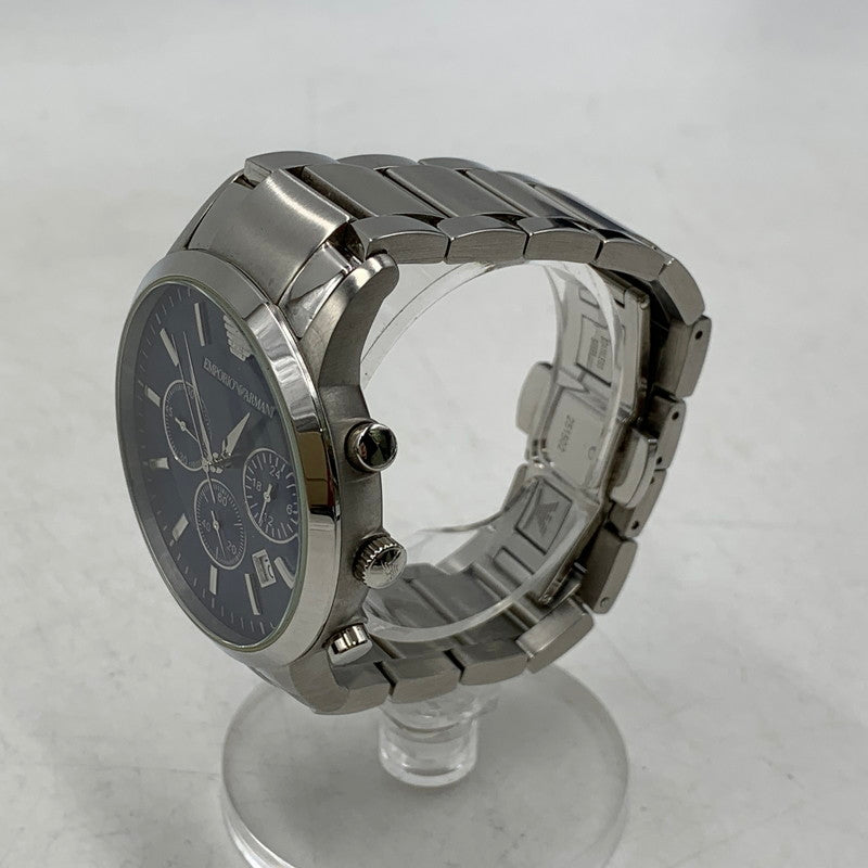 【中古品】【メンズ/レディース】 CHRONOGRAPH AR-2448 クロノグラフ ブルー文字盤 腕時計 197-251116-as-12-izu カラー：ブルー×シルバー 万代Net店