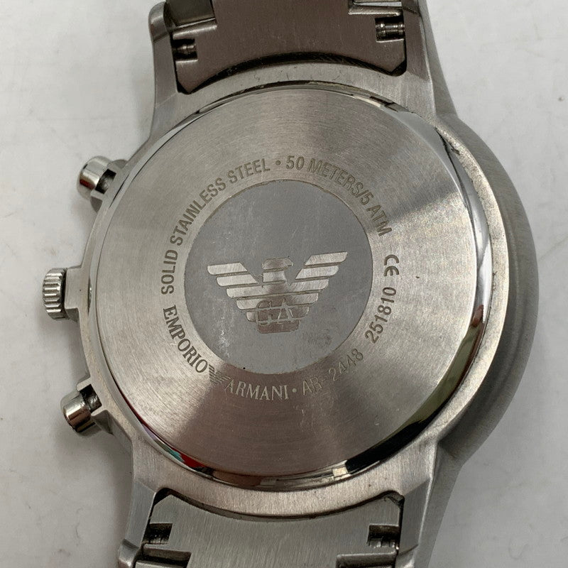 【中古品】【メンズ/レディース】 CHRONOGRAPH AR-2448 クロノグラフ ブルー文字盤 腕時計 197-251116-as-12-izu カラー：ブルー×シルバー 万代Net店