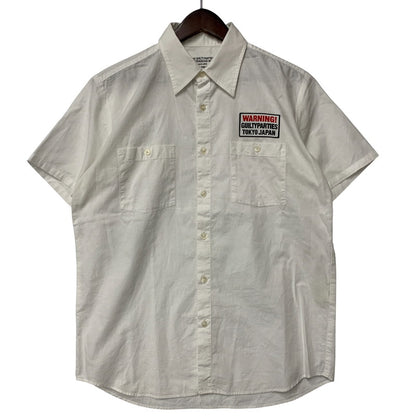 【中古品】【メンズ】 WACKO MARIA ワコマリア WARNING SS SHIRT ワーニング ショートスリーブ シャツ トップス 半袖 142-250825-ya-02-izu サイズ：M カラー：WHITE 万代Net店