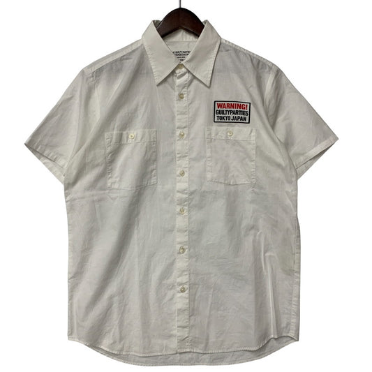 【中古品】【メンズ】 WACKO MARIA ワコマリア WARNING SS SHIRT ワーニング ショートスリーブ シャツ トップス 半袖 142-250825-ya-02-izu サイズ：M カラー：WHITE 万代Net店