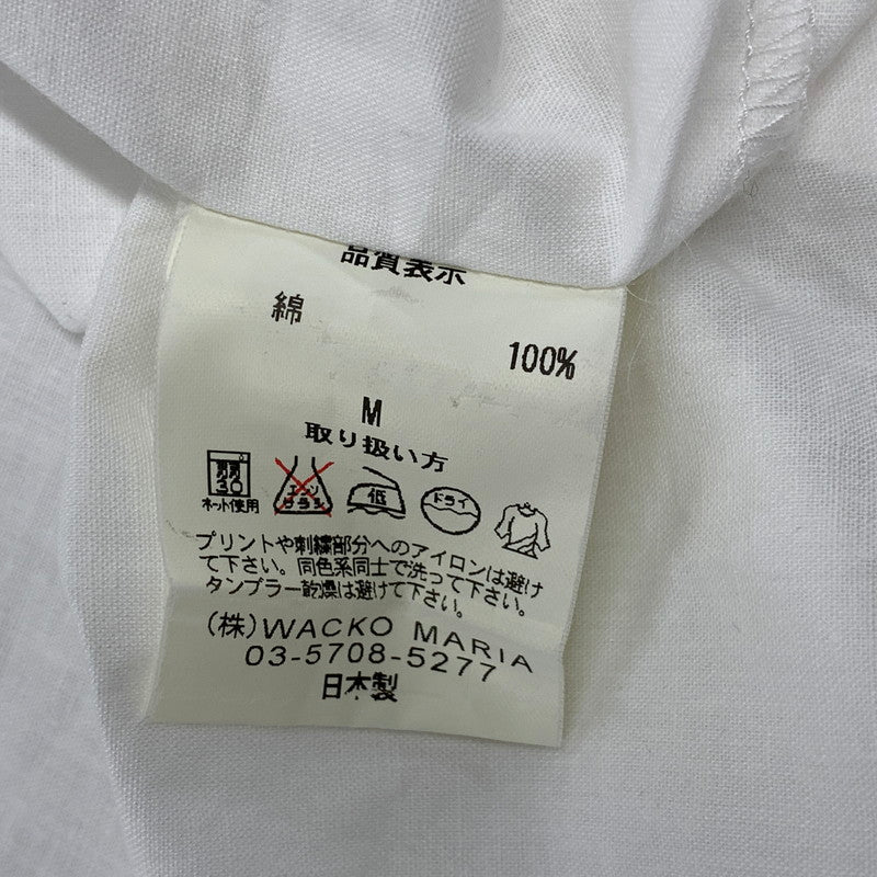 【中古品】【メンズ】 WACKO MARIA ワコマリア WARNING SS SHIRT ワーニング ショートスリーブ シャツ トップス 半袖 142-250825-ya-02-izu サイズ：M カラー：WHITE 万代Net店