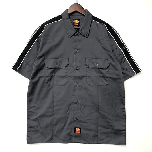 【中古美品】【メンズ】 SUPREME×DICKIES シュプリーム×ディッキーズ 22SS STRIPE S/S WORK SHIRT ストライプショートスリーブワークシャツ トップス 半袖 149-250823-ma-11-izu サイズ：M カラー：CHARCOAL 万代Net店