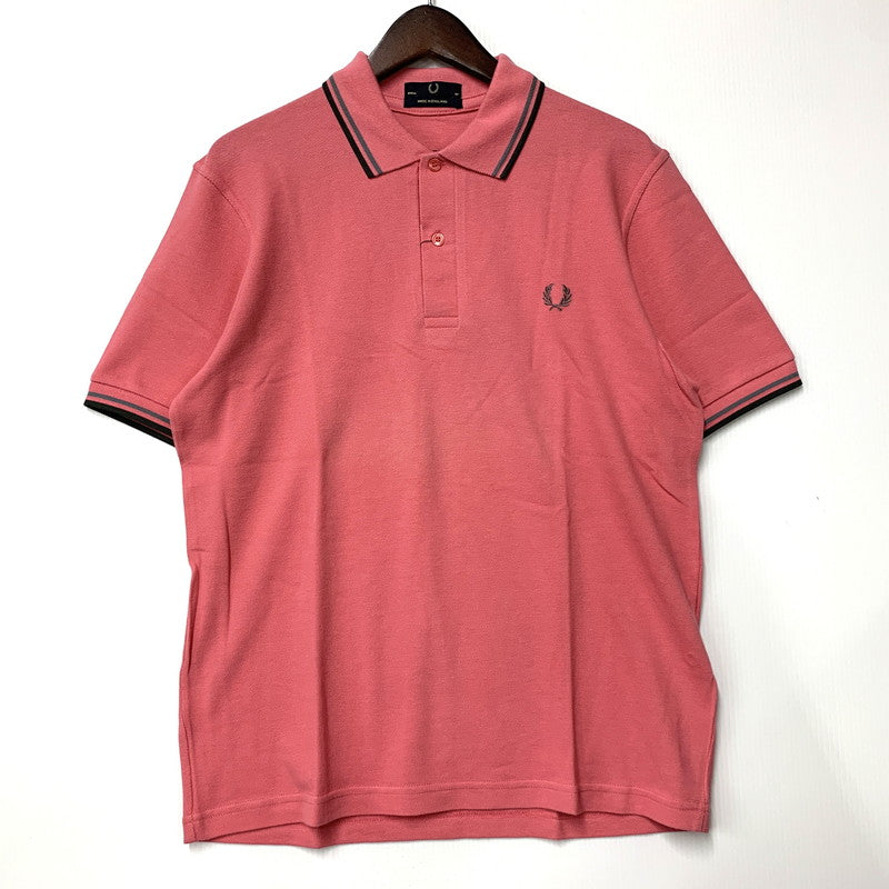 【中古品】【メンズ】 FRED PERRY フレッドペリー M12N SS POLO SHIRT ショートスリーブ ポロシャツ トップス 半袖 141-250826-ya-05-izu サイズ：40 カラー：ピンク 万代Net店
