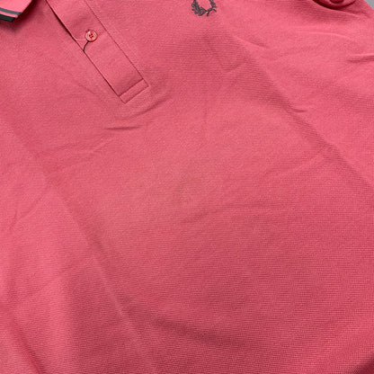 【中古品】【メンズ】 FRED PERRY フレッドペリー M12N SS POLO SHIRT ショートスリーブ ポロシャツ トップス 半袖 141-250826-ya-05-izu サイズ：40 カラー：ピンク 万代Net店