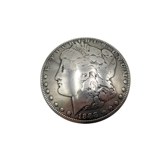 【中古品】【メンズ】 VINTAGE ヴィンテージ AMERICA アメリカ 1888年 モルガンコインコンチョ アクセサリー 小物 192-250824-ma-22-izu カラー：シルバー 万代Net店