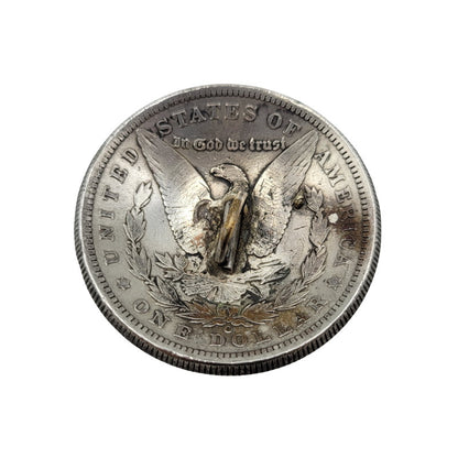 【中古品】【メンズ】 VINTAGE ヴィンテージ AMERICA アメリカ 1888年 モルガンコインコンチョ アクセサリー 小物 192-250824-ma-22-izu カラー：シルバー 万代Net店