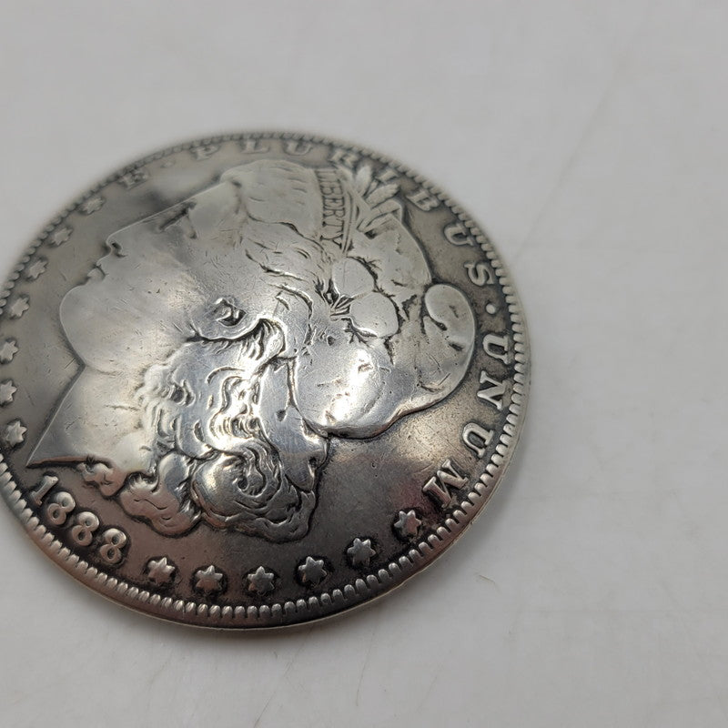 【中古品】【メンズ】 VINTAGE ヴィンテージ AMERICA アメリカ 1888年 モルガンコインコンチョ アクセサリー 小物 192-250824-ma-22-izu カラー：シルバー 万代Net店