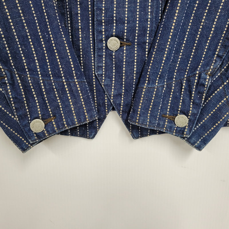 【中古品】【メンズ】 TROPHY CLOTHING トロフィークロージング HICKORY STRIPE DENIM COVERALL JACKET ヒッコリーストライプデニムカバーオールジャケット アウター 長袖 145-250824-ma-11-izu サイズ：36/5 カラー：ブルー 万代Net店