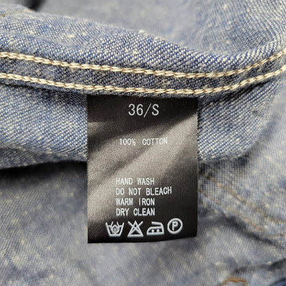 【中古品】【メンズ】 TROPHY CLOTHING トロフィークロージング HICKORY STRIPE DENIM COVERALL JACKET ヒッコリーストライプデニムカバーオールジャケット アウター 長袖 145-250824-ma-11-izu サイズ：36/5 カラー：ブルー 万代Net店