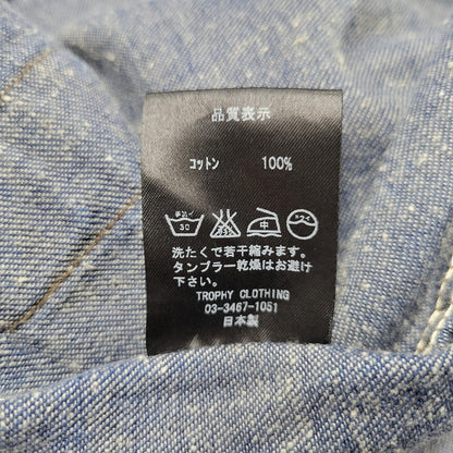 【中古品】【メンズ】 TROPHY CLOTHING トロフィークロージング HICKORY STRIPE DENIM COVERALL JACKET ヒッコリーストライプデニムカバーオールジャケット アウター 長袖 145-250824-ma-11-izu サイズ：36/5 カラー：ブルー 万代Net店