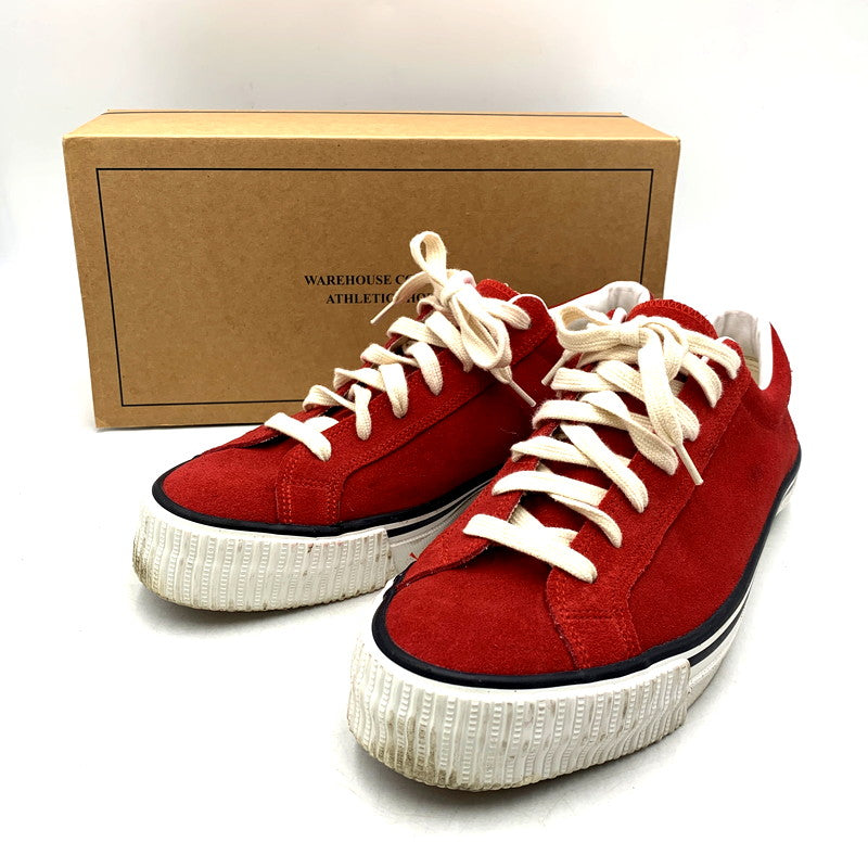 【中古品】【メンズ】 WAREHOUSE ウエアハウス 3400 LOW CUT SNEAKERS ローカットスニーカー 靴 シューズ 162-250828-ma-20-izu サイズ：9 カラー：レッド 万代Net店
