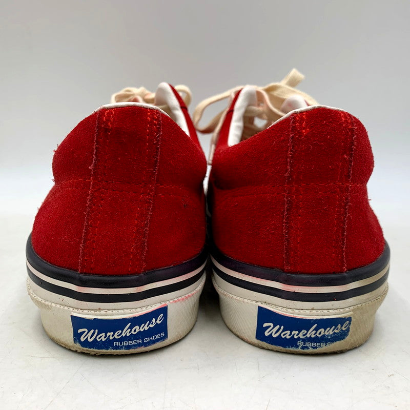 【中古品】【メンズ】 WAREHOUSE ウエアハウス 3400 LOW CUT SNEAKERS ローカットスニーカー 靴 シューズ 162-250828-ma-20-izu サイズ：9 カラー：レッド 万代Net店