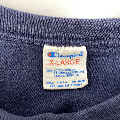 【中古品】【メンズ】 Champion チャンピオン USA製 トリコタグ後期 80S NOTRE DAME SS TEE 80年代 ノートルダム ショートスリーブT トップス 半袖 146-250830-ma-22-izu サイズ：XL カラー：ネイビー 万代Net店