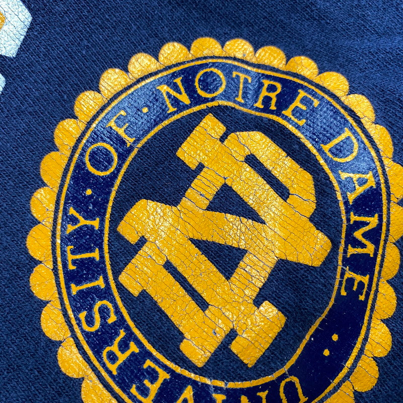 【中古品】【メンズ】 Champion チャンピオン USA製 トリコタグ後期 80S NOTRE DAME SS TEE 80年代 ノートルダム ショートスリーブT トップス 半袖 146-250830-ma-22-izu サイズ：XL カラー：ネイビー 万代Net店