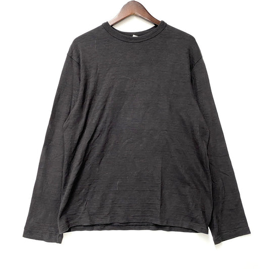 【中古品】【メンズ】 WAREHOUSE ウエアハウス 無地 LS TEE ロングスリーブT トップス 長袖 145-250830-ma-21-izu サイズ：L カラー：チャコール 万代Net店